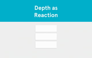 Depth as 
Reaction 
 
