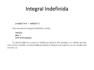 Integral Indefinida
 