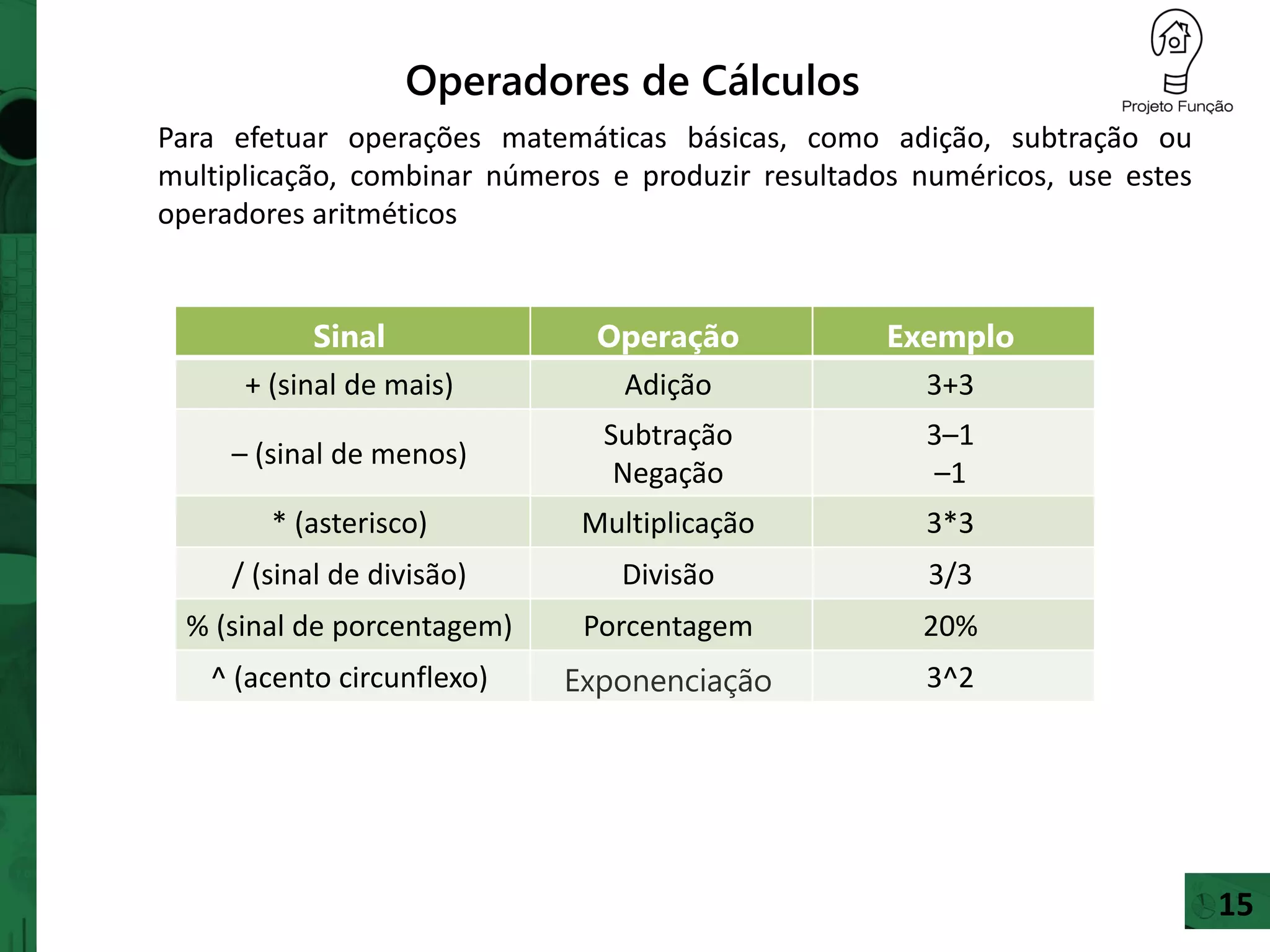 Apostila microsoft office excel 2016 ppt