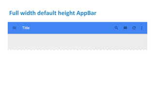 Full width default height AppBar
 