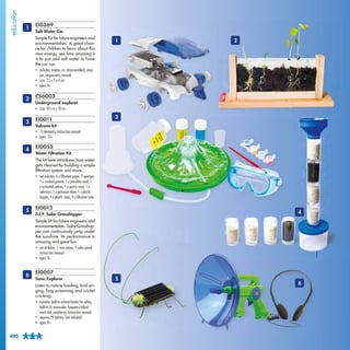 EI0012
D.I.Y. Solar Grasshopper
Simple kit for future engineers and
environmentalists. Solar Grasshop-
per can continuousl...