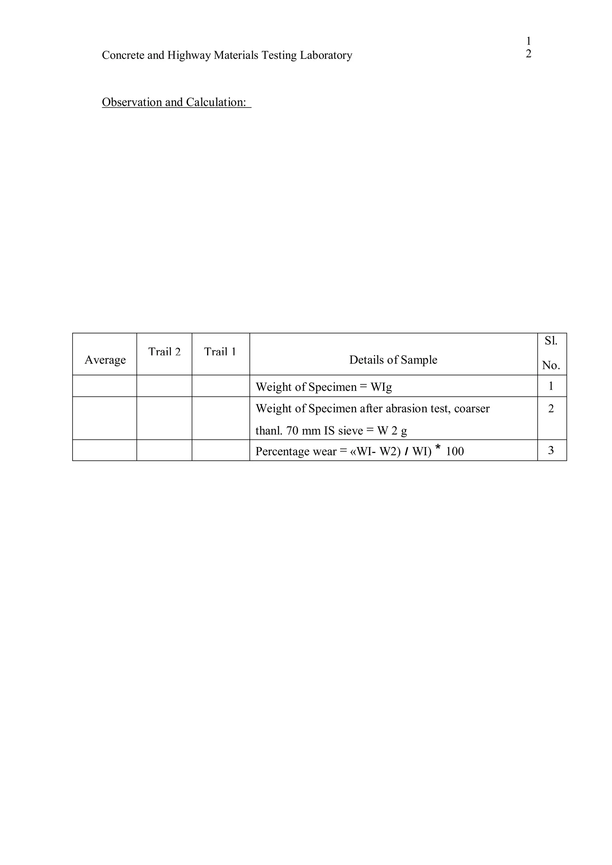 Material testing-lab-manual PRC I manual | PDF