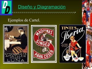 Diseño y Diagramación
Ejemplos de Cartel.
 