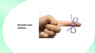 Recordar clase
anterior…
 
