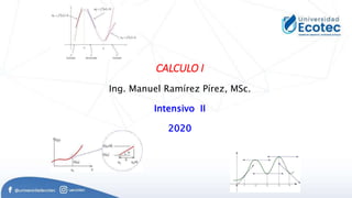 CALCULO I
Ing. Manuel Ramírez Pírez, MSc.
Intensivo II
2020
 
