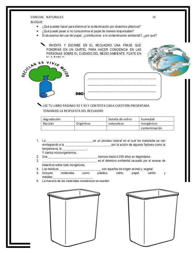 Material PARA 6o grado CIENCIAS naturales bloque III act.