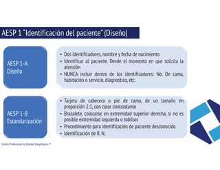 Acciones esenciales para la seguridad del paciente 1 y 2 | PDF