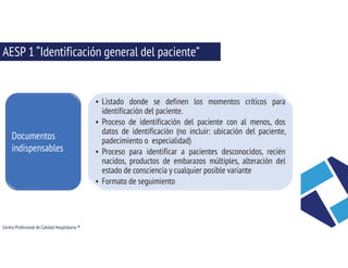 Acciones esenciales para la seguridad del paciente 1 y 2 | PDF