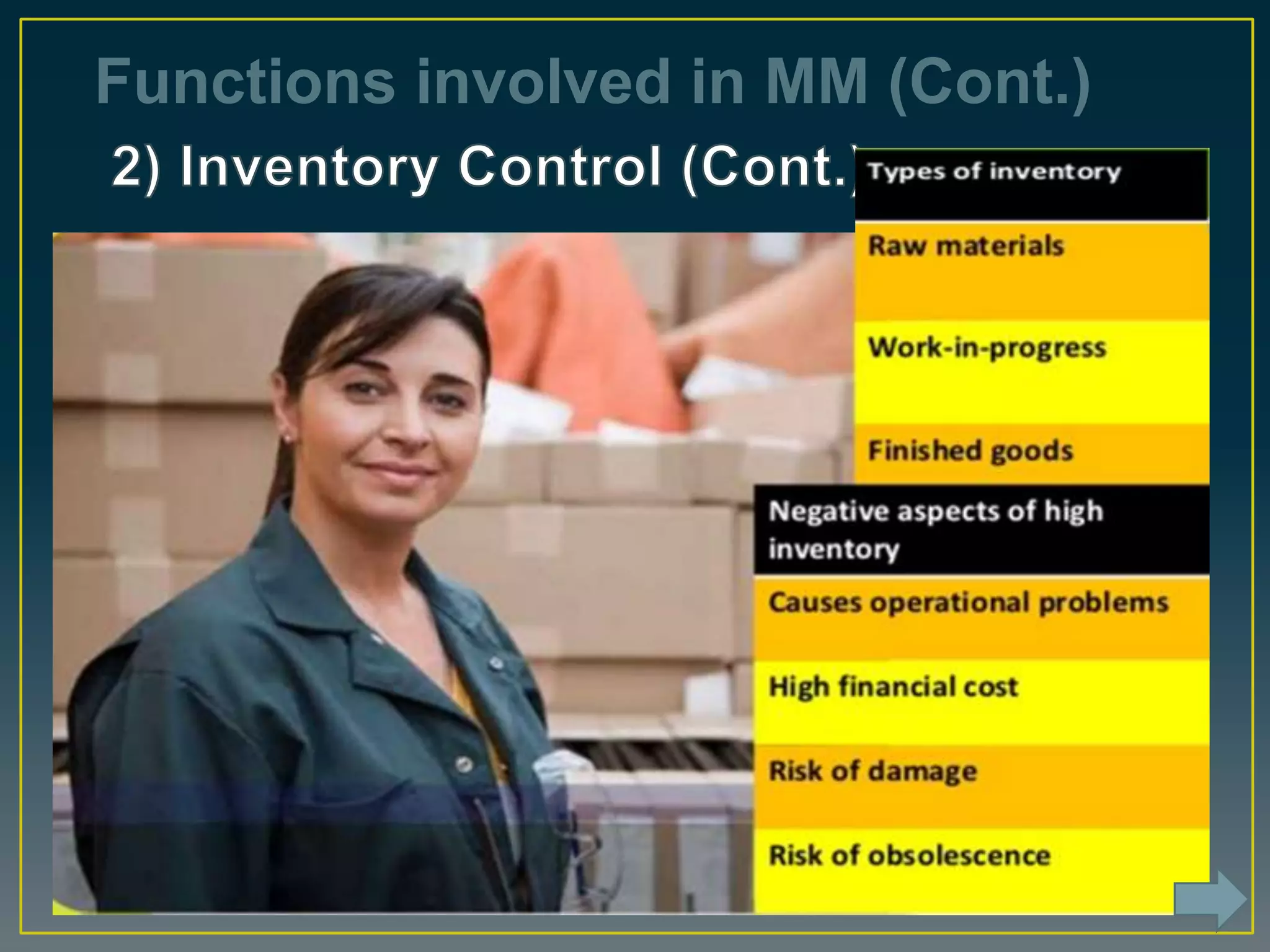 Functions involved in MM (Cont.)
 