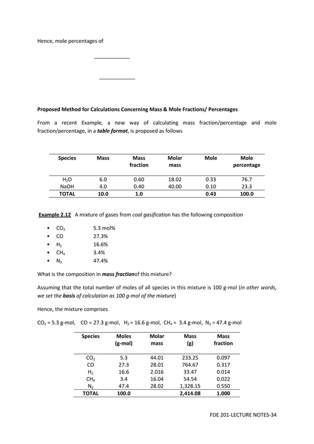 Material and Energy Balance