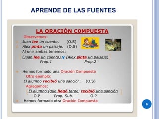 APRENDE DE LAS FUENTES
6
 