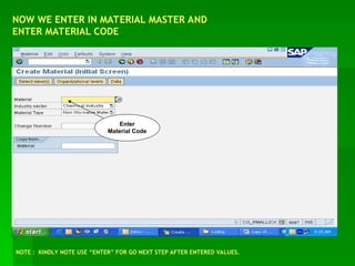Comprehensive Guide to Material Code Creation Using SAP MM01 T-Code | PPT