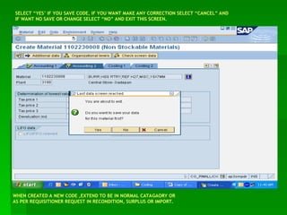 Comprehensive Guide to Material Code Creation Using SAP MM01 T-Code | PPT