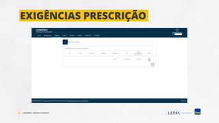 EXIGÊNCIAS PRESCRIÇÃO
COMPREV: TEORIA E PRÁTICA
 