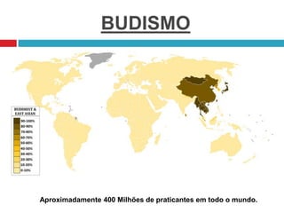 BUDISMO
Aproximadamente 400 Milhões de praticantes em todo o mundo.
 
