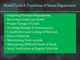 Material control b.v.raghunandan | PPTX