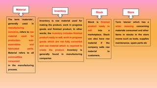 Material control methods | PPTX