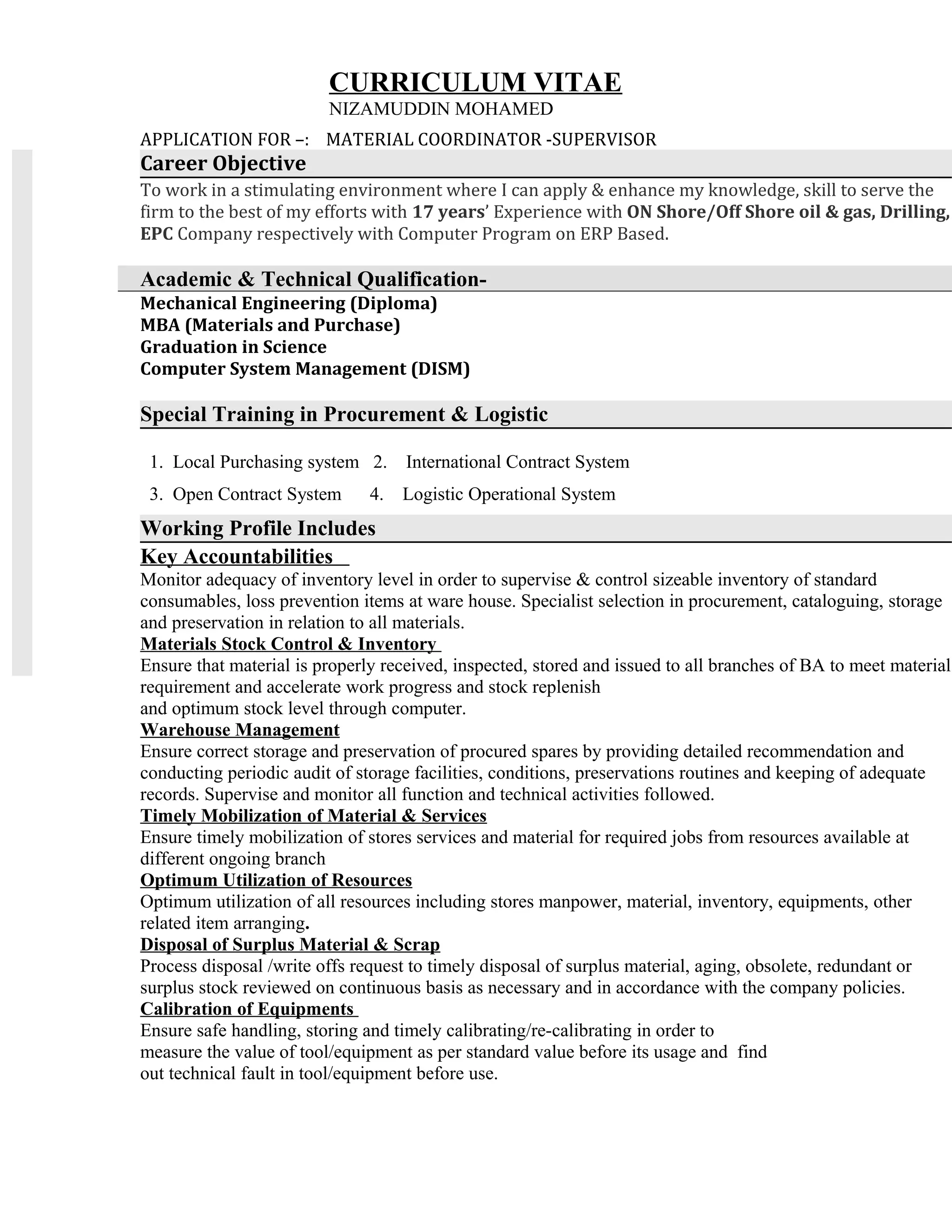 Material coordinator supervisor 1 PDF