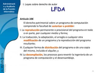 Administració        I. Leyes sobre derecho de autor

                                                                 LFD...