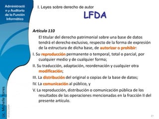 Administració        I. Leyes sobre derecho de autor

                                                                 LFD...