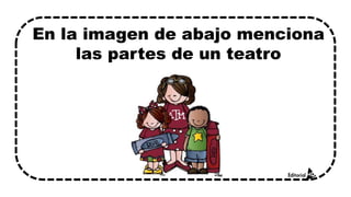 En la imagen de abajo menciona
las partes de un teatro
 