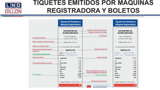 TIQUETES EMITIDOS POR MÁQUINAS
REGISTRADORA Y BOLETOS
 