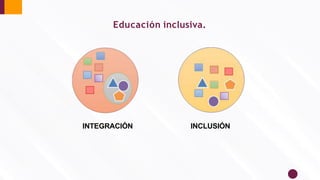 INTEGRACIÓN INCLUSIÓN
Educación inclusiva.
 