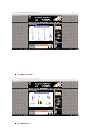 ● Material auxiliar
● Instrumentos
 