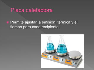  Permite ajustar la emisión térmica y el
tiempo para cada recipiente.
 