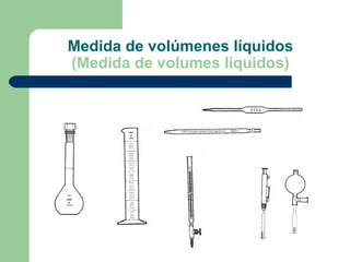 Medida de volúmenes líquidos
(Medida de volumes líquidos)

 