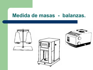 Medida de masas - balanzas.

 