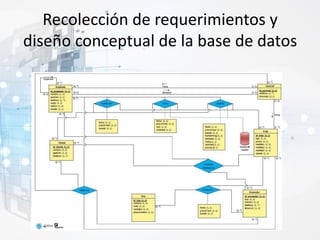 Recolección de requerimientos y
diseño conceptual de la base de datos
 