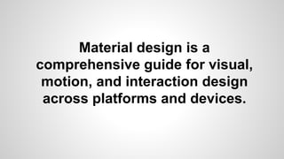 Material Design in Android | PPT