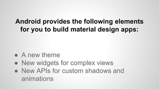 Material Design in Android | PPT