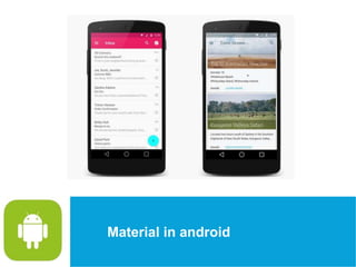 USEFUL Links 
Material in android 
 