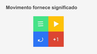 Movimento fornece significado
 
