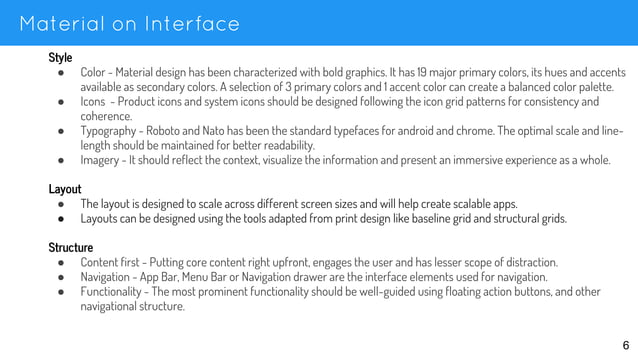 Summary of Material Design Guidelines | PPT