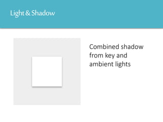 Light&Shadow
Combined shadow
from key and
ambient lights
 