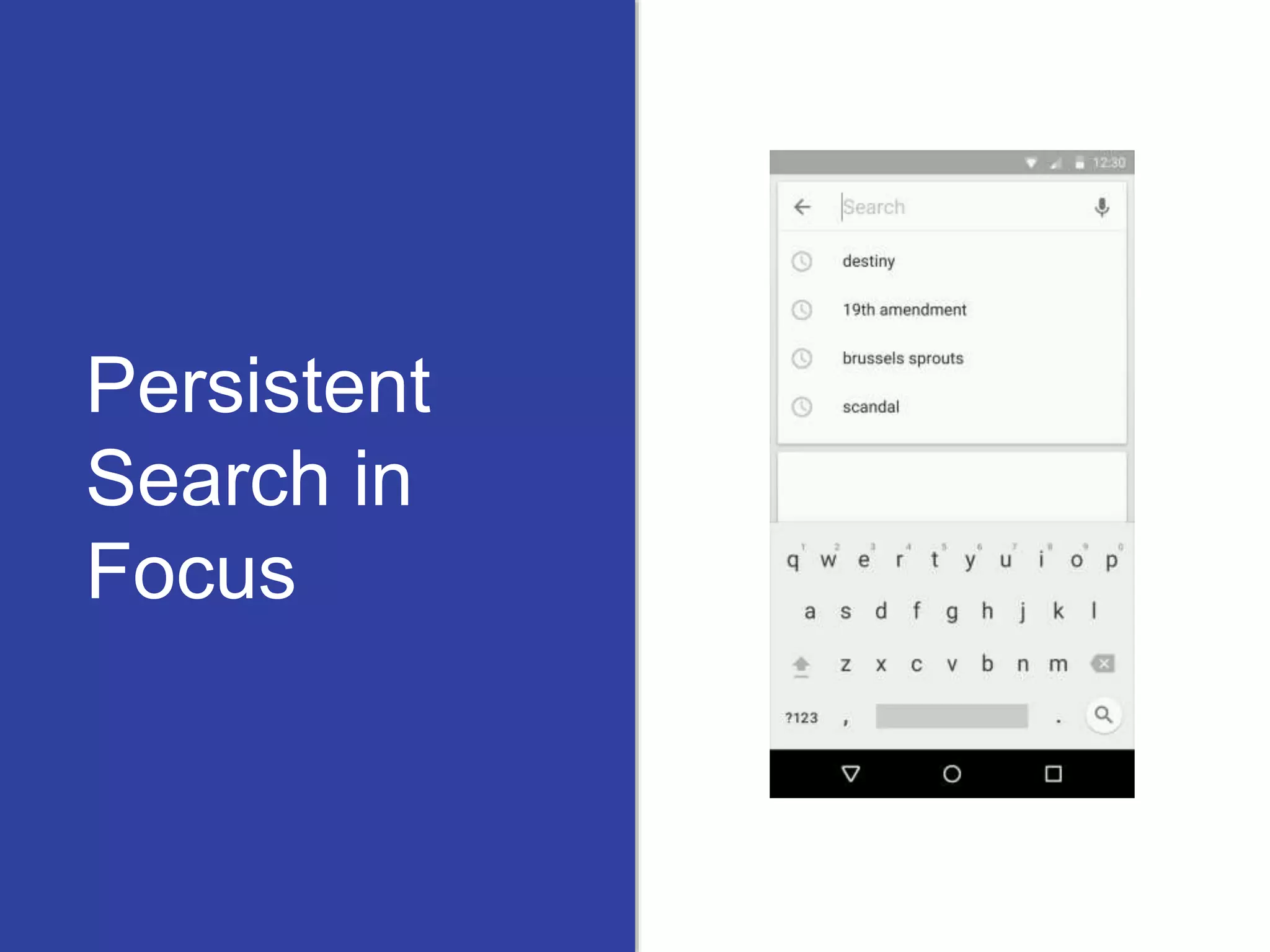 Persistent
Search in
Focus
 