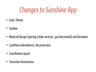 Android Material Design APIs/Tips | PPT