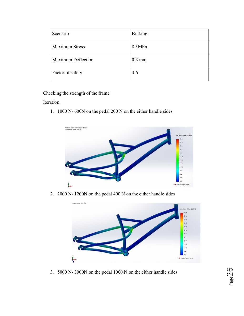 Material, design & analysis of a bicycle frame