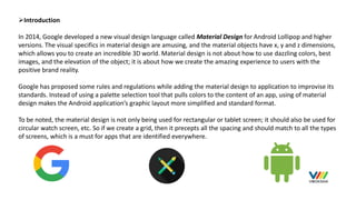 Material design for android | PPTX