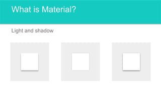 What is Material?
Light and shadow
 