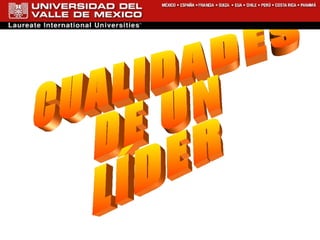 CUALIDADES DE UN  LÍDER 