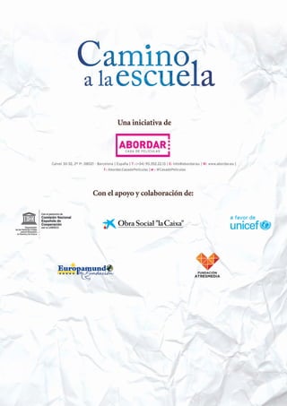 Material didatico do documentário a caminho da escola