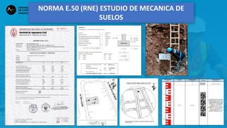 NORMA E.50 (RNE) ESTUDIO DE MECANICA DE
SUELOS
 