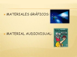    MATERIALES GRÁFICOS:




   MATERIAL AUDIOVISUAL:
 
