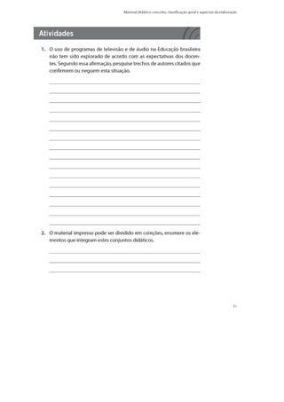 Material didático conceito e tipos