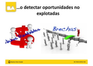 …o	
  detectar	
  oportunidades	
  no	
  
explotadas	
  	
  
 