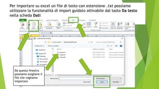 Tabelle pivot e import dati su Microsoft Excel | PPTX | Databases ...
